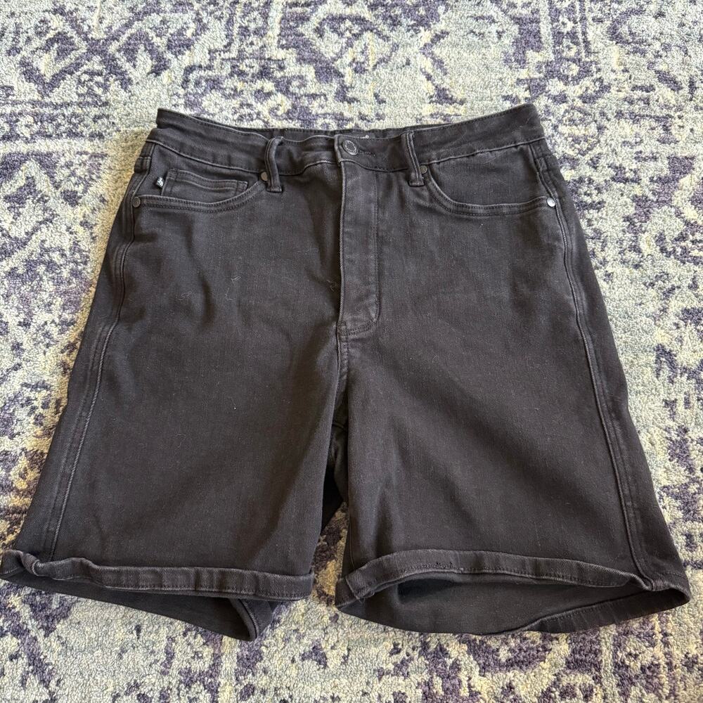 Judy Blue Black Denim Jean Shorts Size XL 6.5” Inseam Casual Summer - Picture 2 of 8